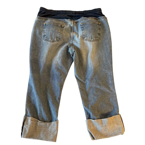 Two Hearts Maternity cuffed jeans. Size XL. Stretch panel with drawstring. - Picture 3 of 8